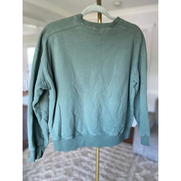 January & May Sweater Sage Green Crewneck Sweatshirt Minimal Cozy Buttery Soft S - Picture 3 of 6